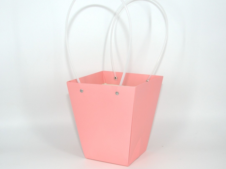 Пакет подарочный "Нежный" большой, 11,5х17х20 см св.розовый, 10 штук/упак