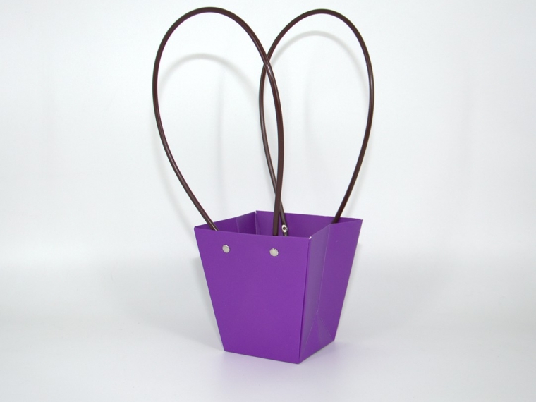 Пакет подарочный "Нежный" маленький, 8х12х12,5 см пурпурный, 10 штук/упак