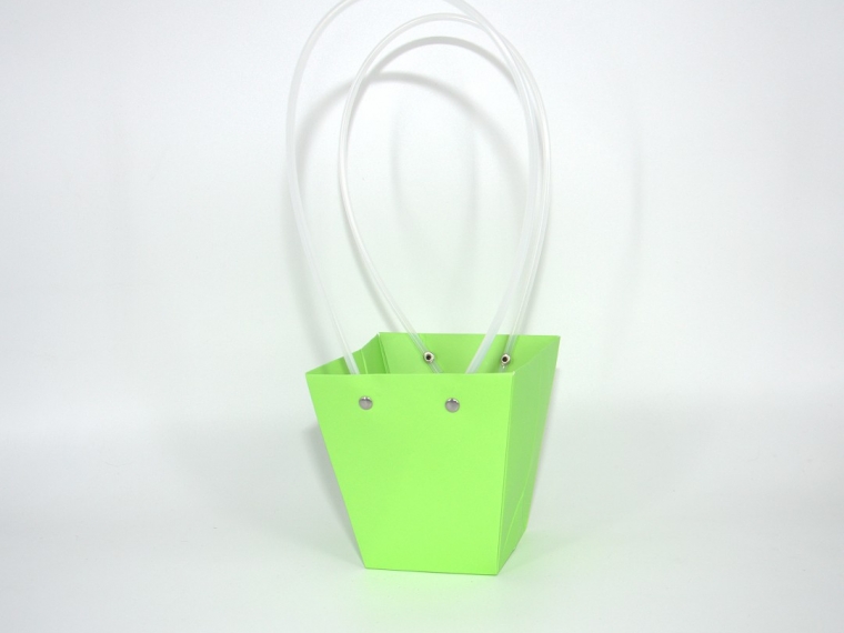 Пакет подарочный "Нежный" маленький, 8х12х12,5 см св.зеленый, 10 штук/упак