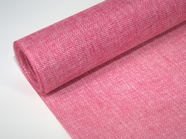 Упаковочный материал "Джут" 47см х 5ярд розовый, флористический