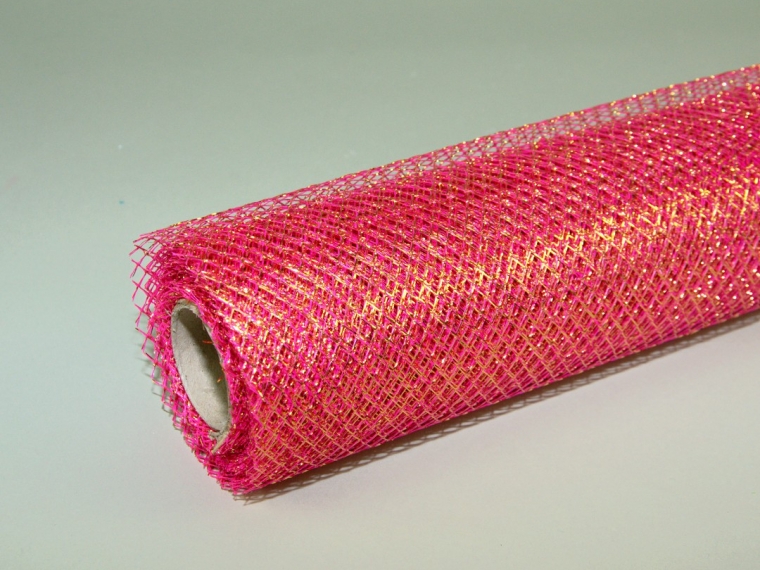 Сетка "Метал" 68смх10ярд/рул, цвет ярко-розовый