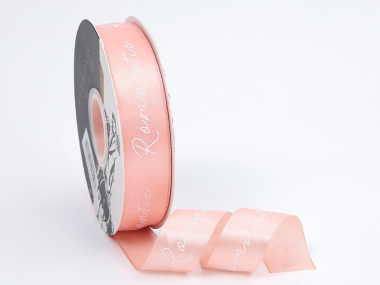 Лента  "Романтик", нежно-персиковый, 25мм х35ярд