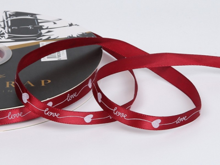 Лента  "Талия", красный, 10мм х 80ярд