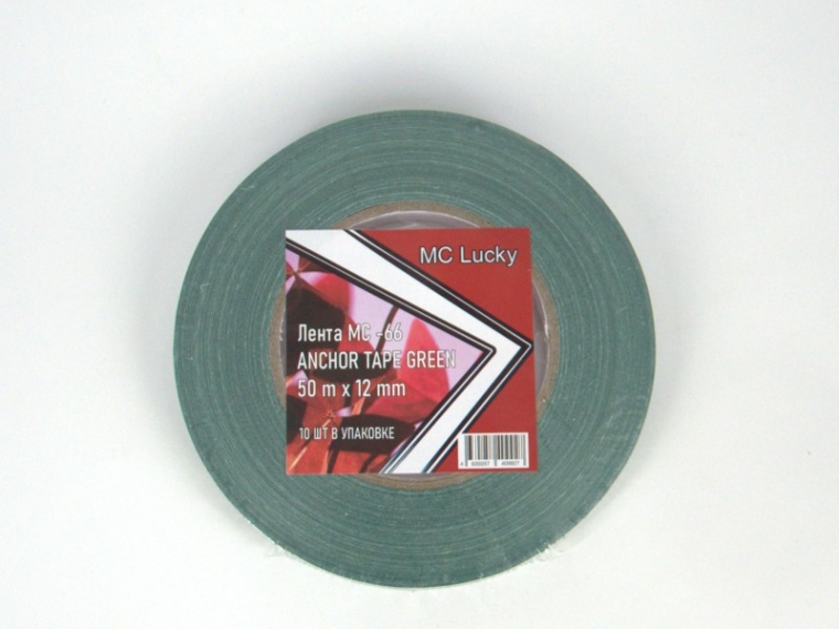 Лента  ANCHOR TAPE GREEN 50 m x 12 mm, 10шт/уп  МС -66