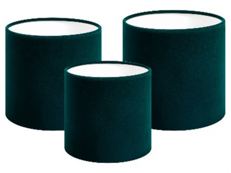 Набор бархатных коробок без крышки, цв. изумрудный,  3в1  (14/16/21 см),