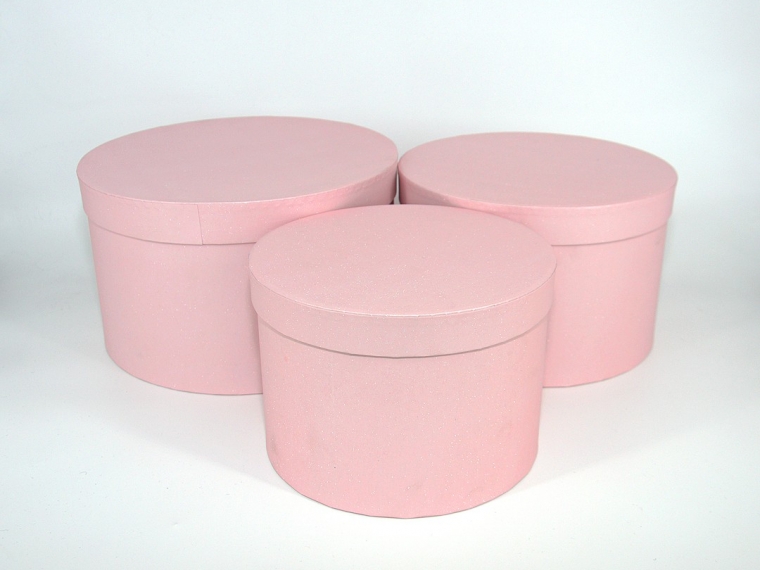Набор коробок W3126 3шт, розовый, L25,5х15см, M22х14,5см, S19х13,5см
