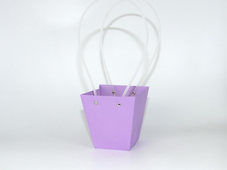 Пакет подарочный "Нежный" маленький, 8х12х12,5 см фиолетовый, 10 штук/упак