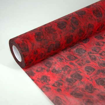 Фетр "Рисунок Розы" 50 см х 20 м/рул, цвет красный в компании Декорпак