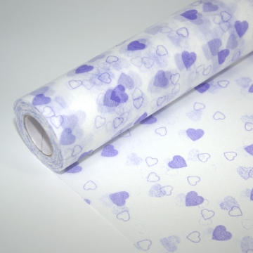 Фетр "Рисунок Сердца" 50 см х 20 м/рул, цвет фиолетовый в компании Декорпак