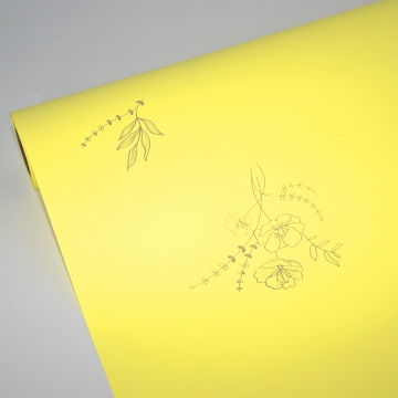 Упак. материал пленка "Эстетика", 58 х 10м, пастельно-желтый 65мкр в компании Декорпак