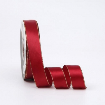 Лента  "Золотая кайма", винный, 25мм х 40ярд. в компании Декорпак