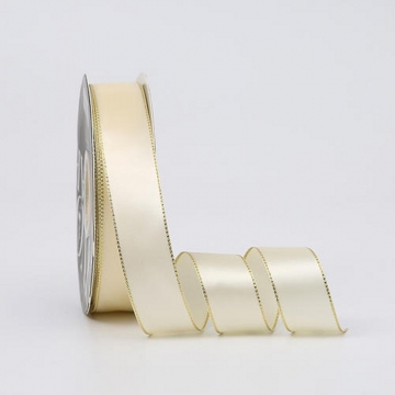 Лента  "Золотая кайма", кремовый, 25мм х 40ярд. в компании Декорпак