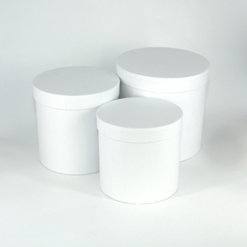 Набор коробок с крышкой 19,5х19см, 17,5х17см, 15,5х15, 3шт., белый в компании Декорпак