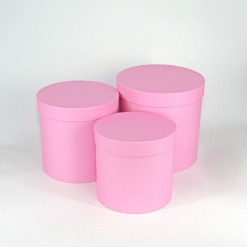 Набор коробок с крышкой 19,5х19см, 17,5х17см, 15,5х15, 3шт., розово-лиловый в компании Декорпак