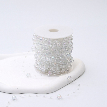 Жемчужная нить на катушке, 3+8 мм * 60 м, перламутровый в компании Декорпак