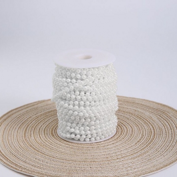 Жемчужная нить на катушке, 4 мм * 50 м., белый в компании Декорпак