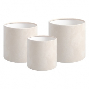 Набор бархатных коробок без крышки, цв. кремовый,  3в1  (14/16/21 см), в компании Декорпак