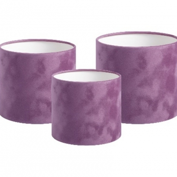Набор бархатных коробок без крышки, цв. лиловый,  3в1  (14/16/21 см), в компании Декорпак
