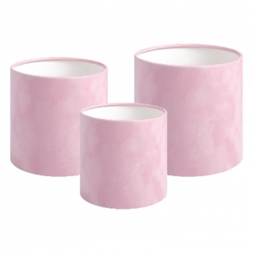 Набор бархатных коробок без крышки, цв. розовый,  3в1  (14/16/21 см), в компании Декорпак