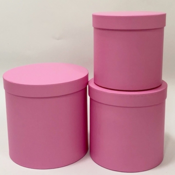 Набор коробок А2627 L:20.5x20см, M:18.5x18см, S:16.5x16см 3шт, розовый в компании Декорпак