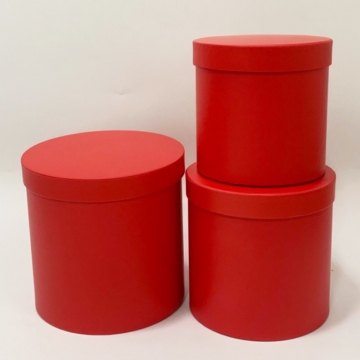 Набор коробок А2628 L:20.5x20см, M:18.5x18см, S:16.5x16см 3шт, красный в компании Декорпак