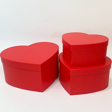 Набор коробок А2828 L:28.3x25.8х13.5см M:24.5x22.8х11.5см, S:21x20х9.5см 3шт, красный в компании Декорпак