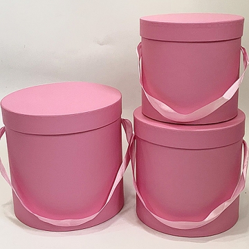 Набор коробок А2947 L.19.5x19см,17.5x17см, S.15.5x15см, 3 шт, ярко-розовый в компании Декорпак