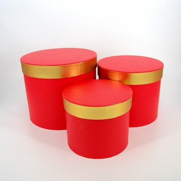 Набор коробок A5923 3шт, красный L23х19,5см, M20х17см, S17х14см в компании Декорпак